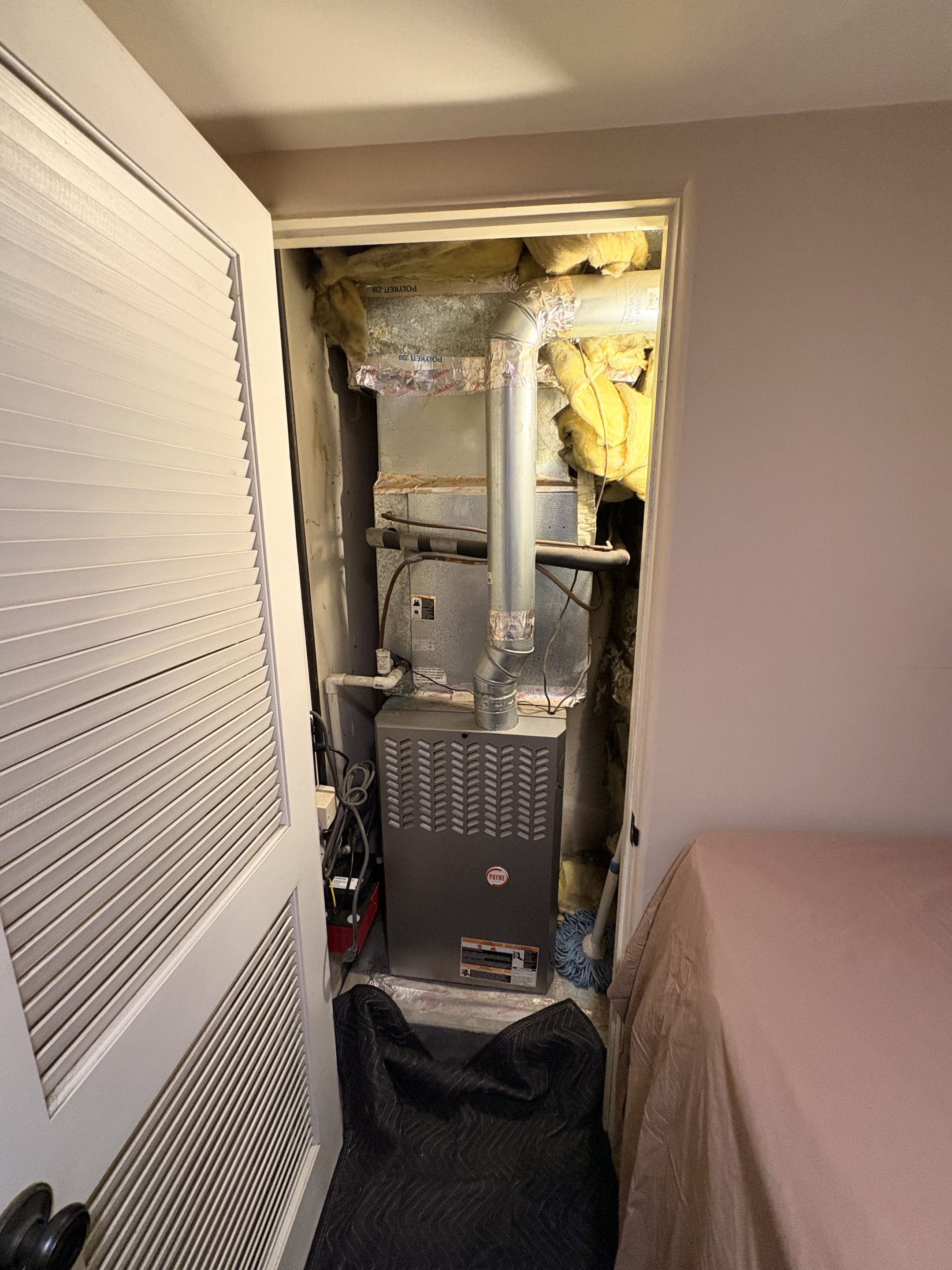 Service replace. Demolition old system. 