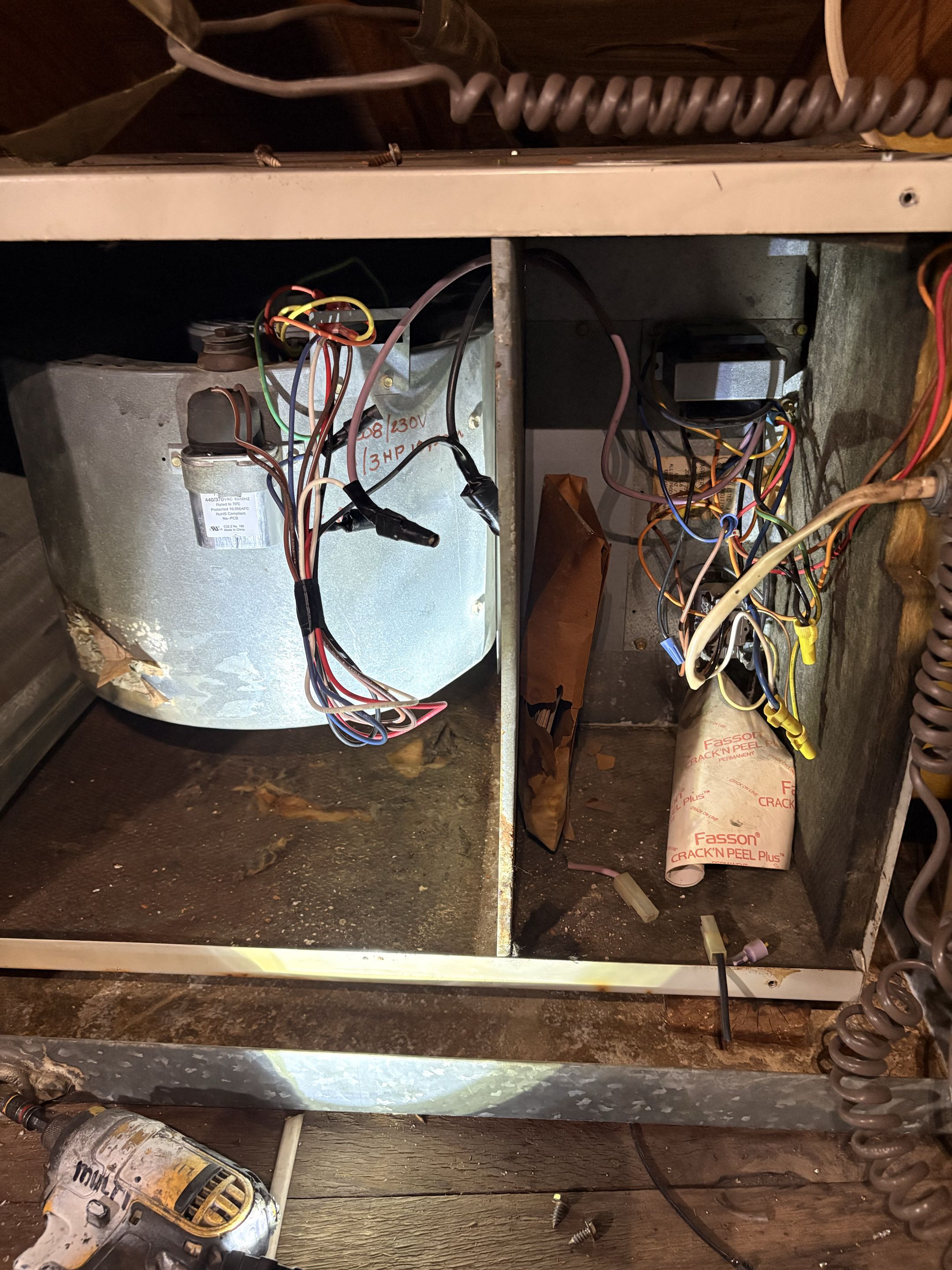 Service call. Carrier commercial apartment building. Perform indoor blower replacement. 