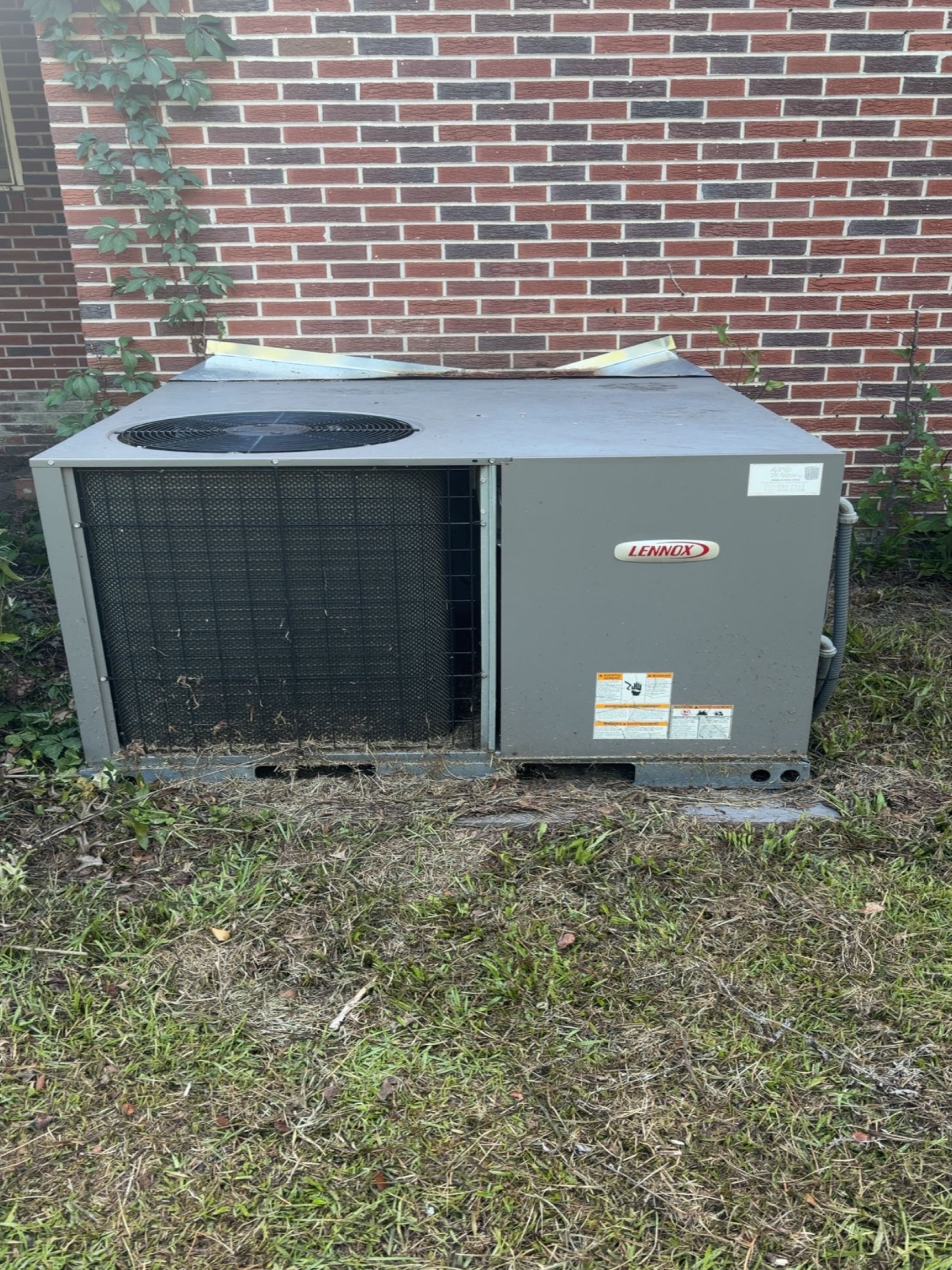 Installed Rheem package unit