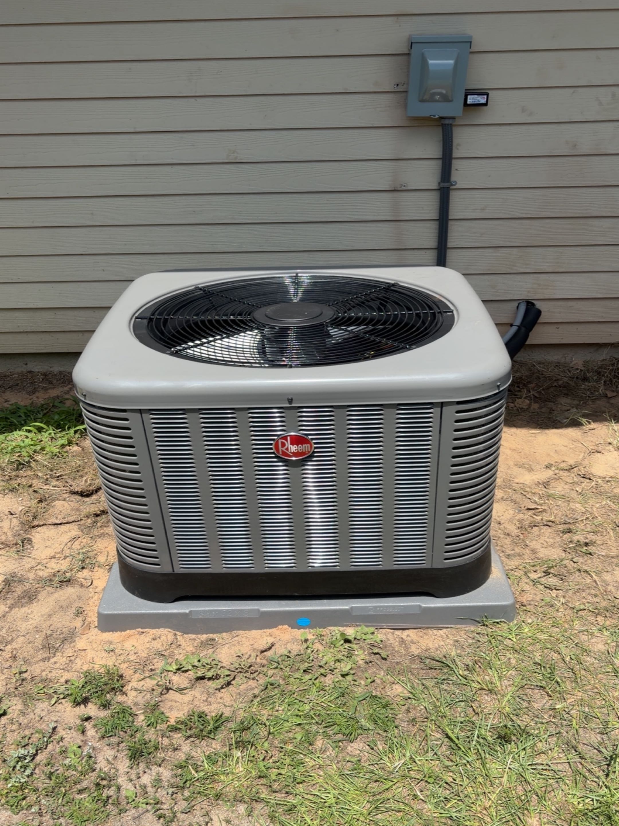 Installed rheem split system