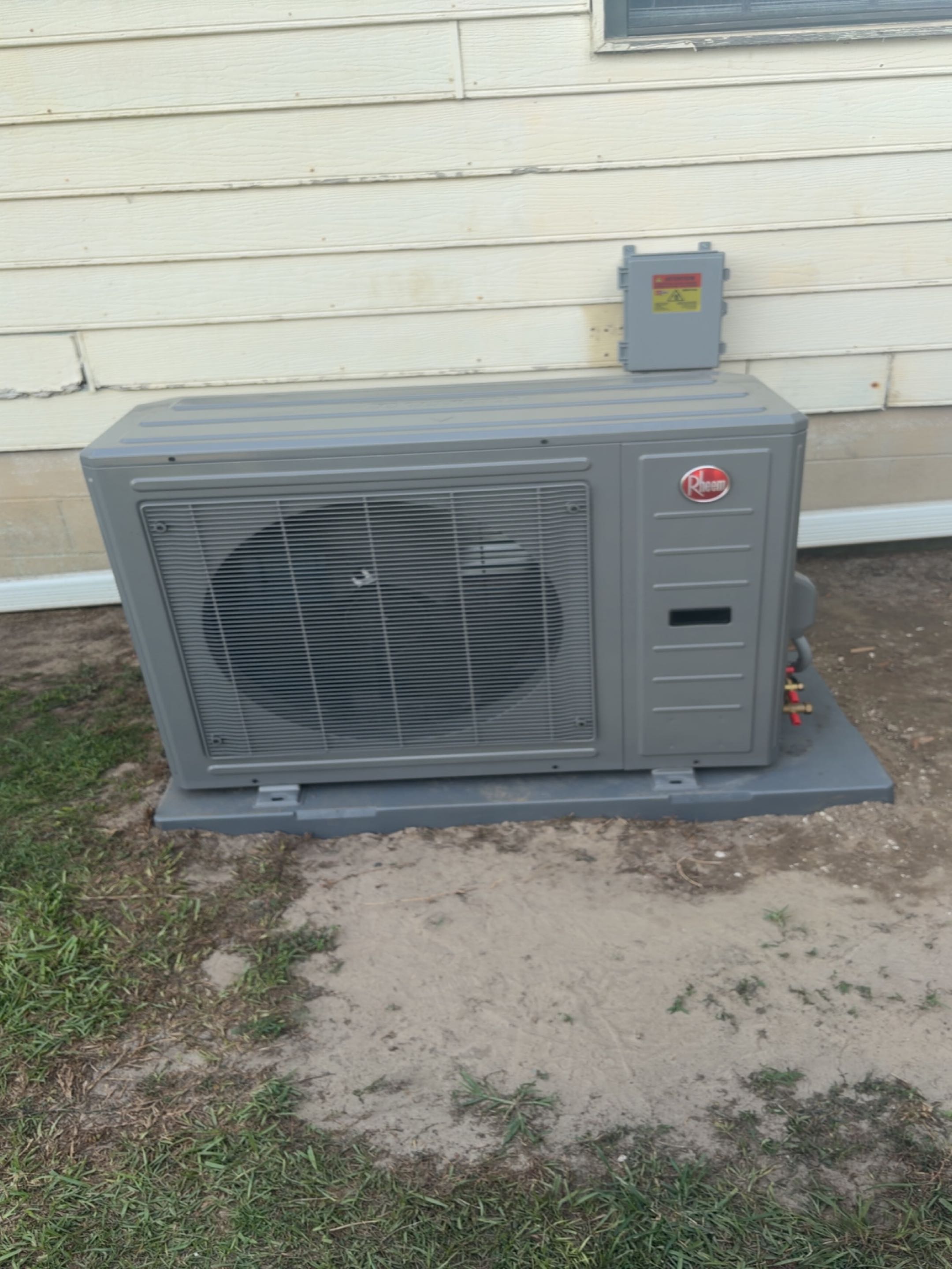 Installed rheem split system