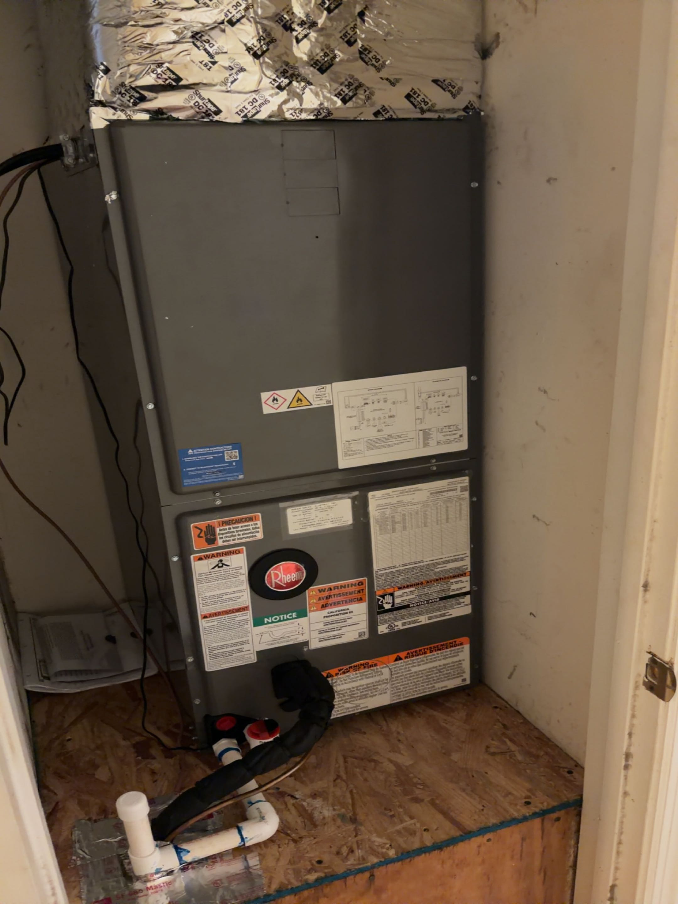 Installed rheem split system