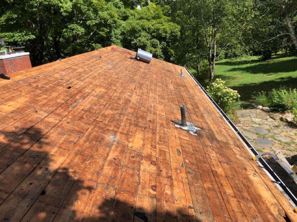 Little roof prep getting ready for our metal shingles.  Quick 16sq install. 