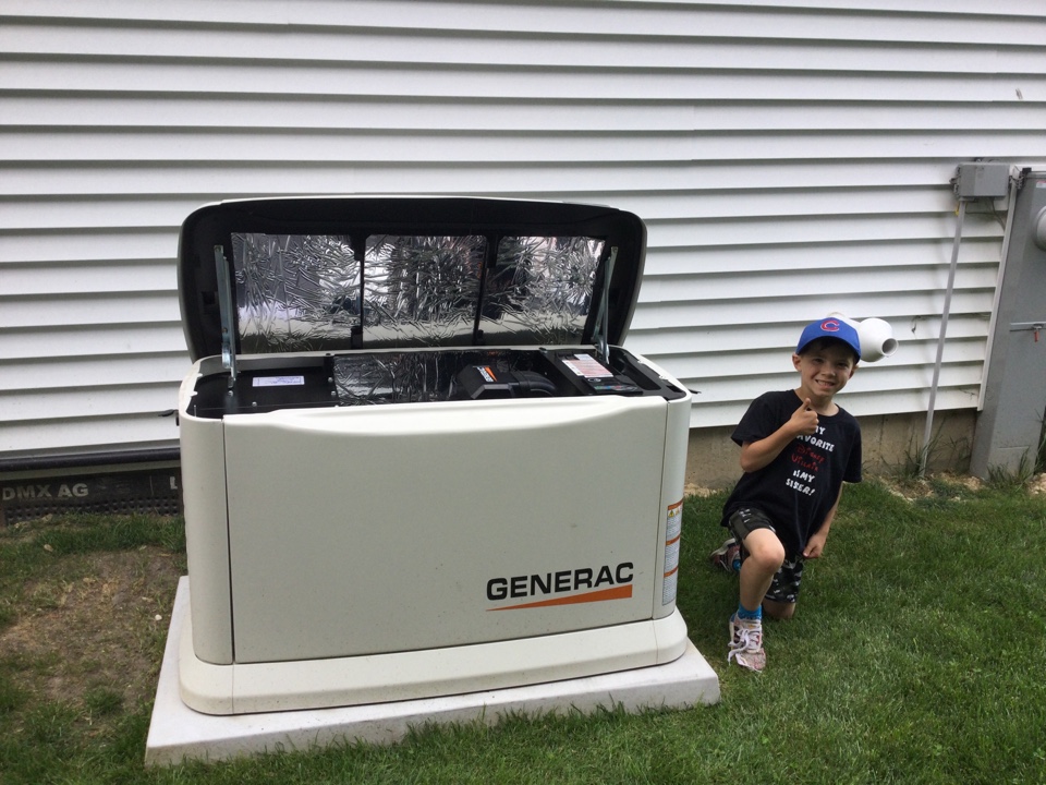 Annual Comfort Club Generator Maintenance. 2 year old Generac Generator Had a great helper today. 