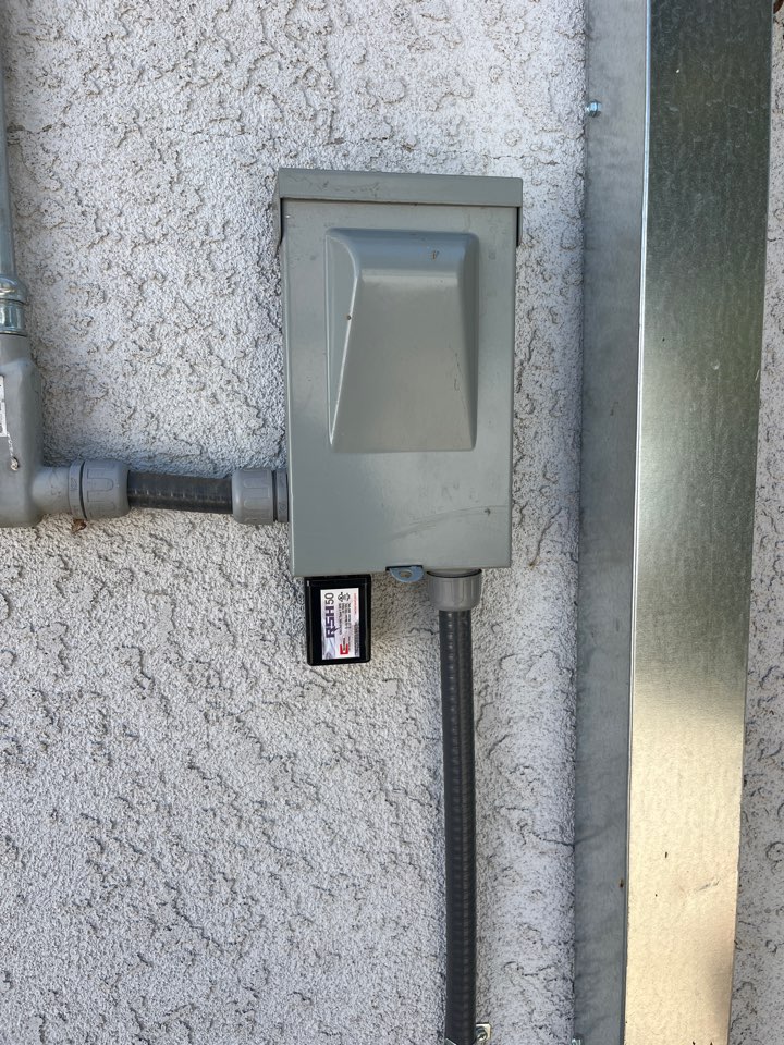 Altadena, CA - Installation of surge protection on mini split heat pump. Altadena, CA - Installation of surge protection on mini split heat pump.