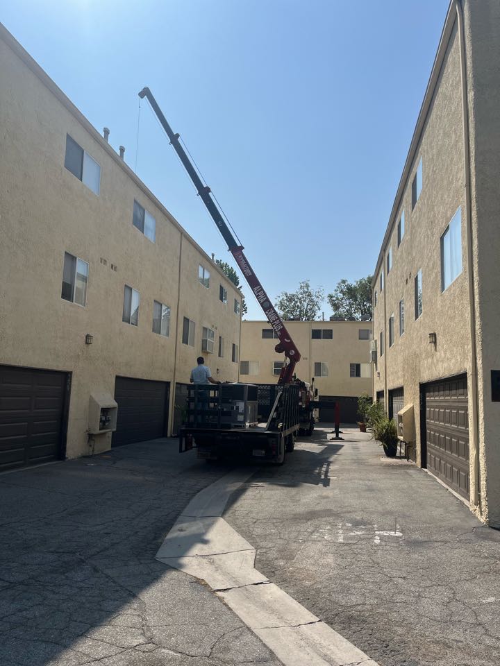 Installing a new package unit here in Sun Valley 