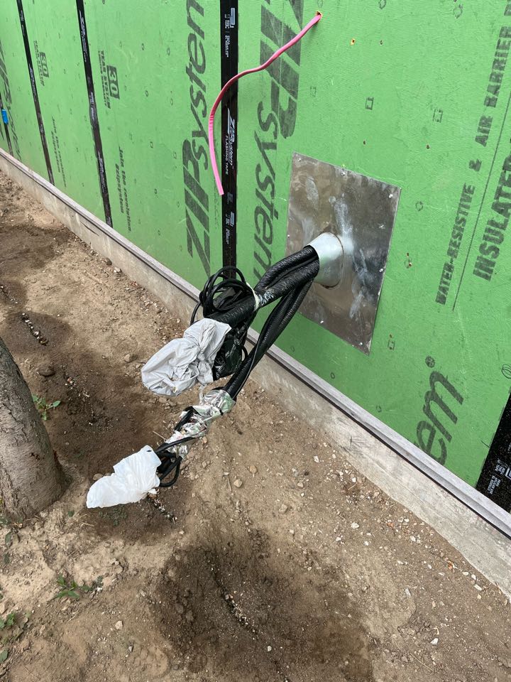Installing Mitsubishi ductless mini splits on a back house here in Arcadia 