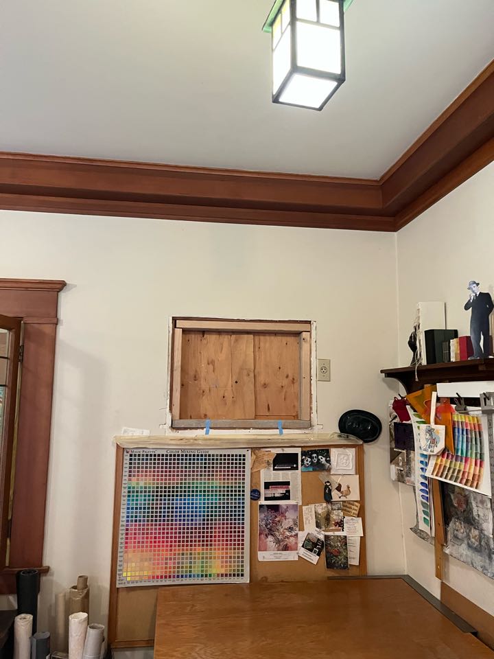 Installing a Mitsubishi ductless unit in an art studio here in Pasadena  Installing a Mitsubishi ductless unit in an art studio here in Pasadena