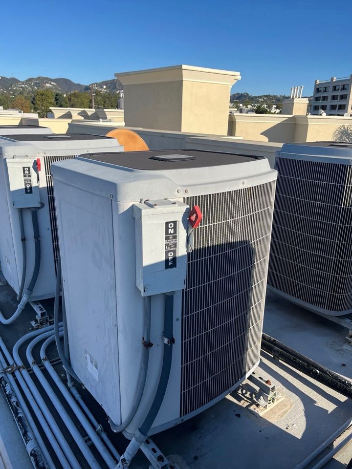 Going to be changing out this heat pump split system in a condo here in Beverly Hills 