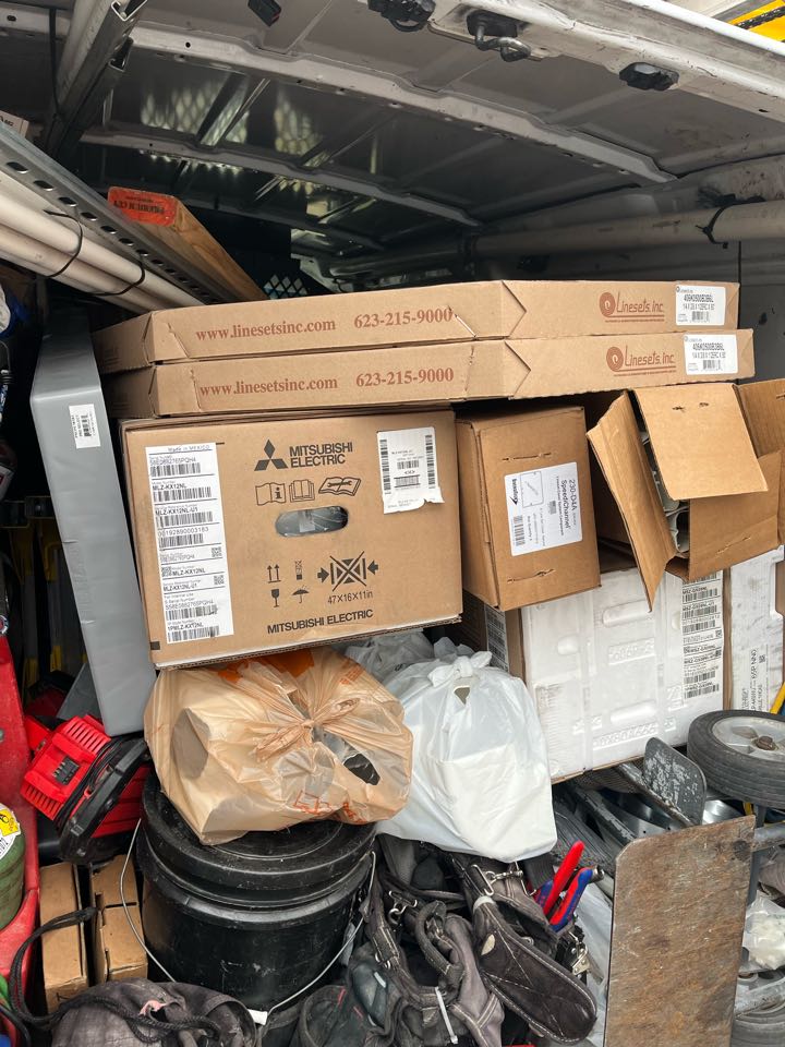 Installing a 3 zone Mitsubishi ductless system here in Hancock Park 