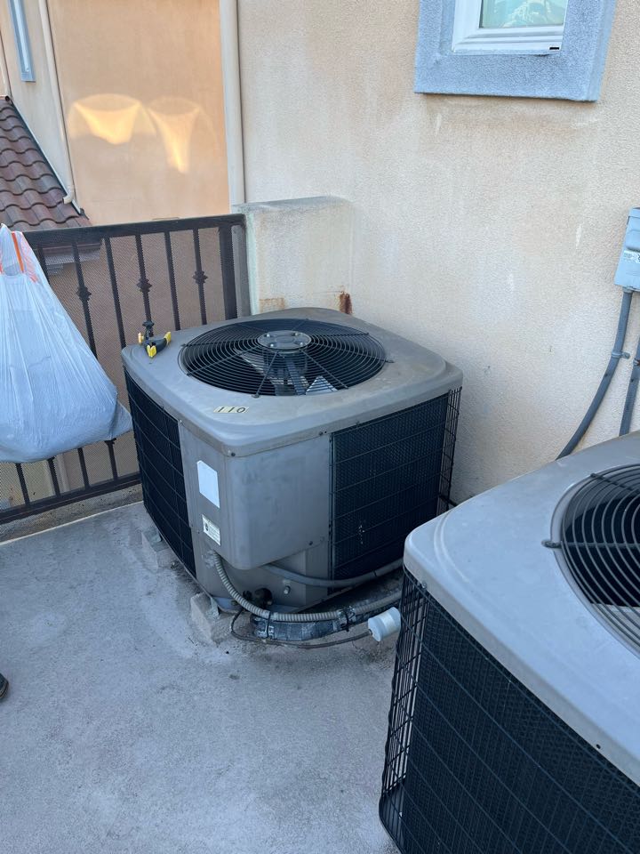 Removing and replacing this heat pump split system in a condo here in Glendale 