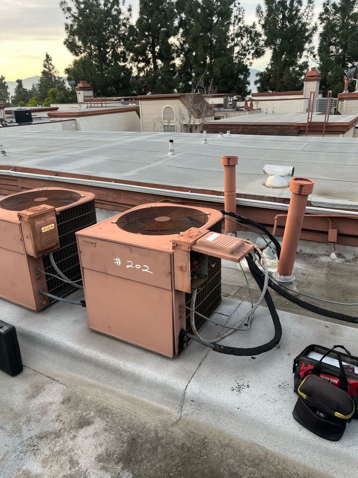 Changing out a coil and condenser only in an apparent here in Burbank 