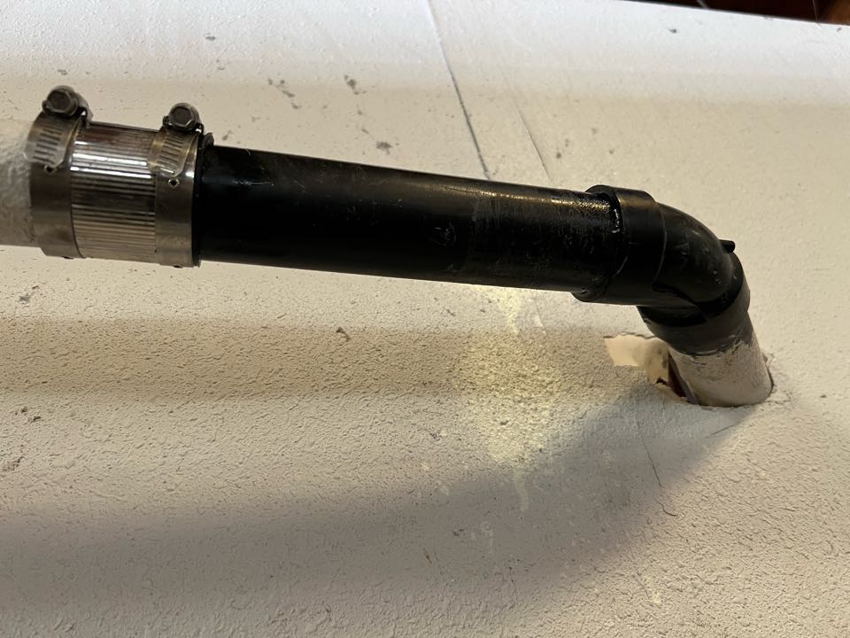 Plumber Needed. ABS leaking at the 45.