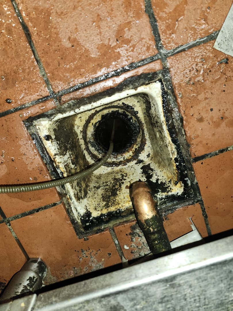 Floor sink clogged at a local Restaurant
