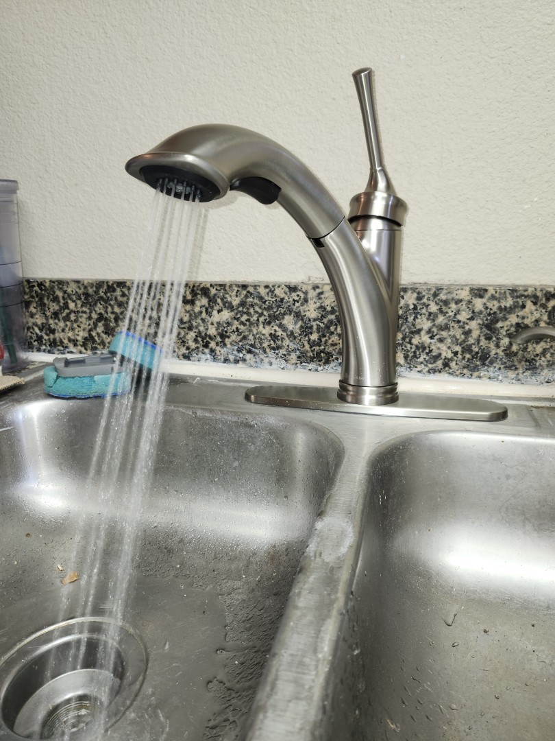 Replaced kitchen sink faucet
