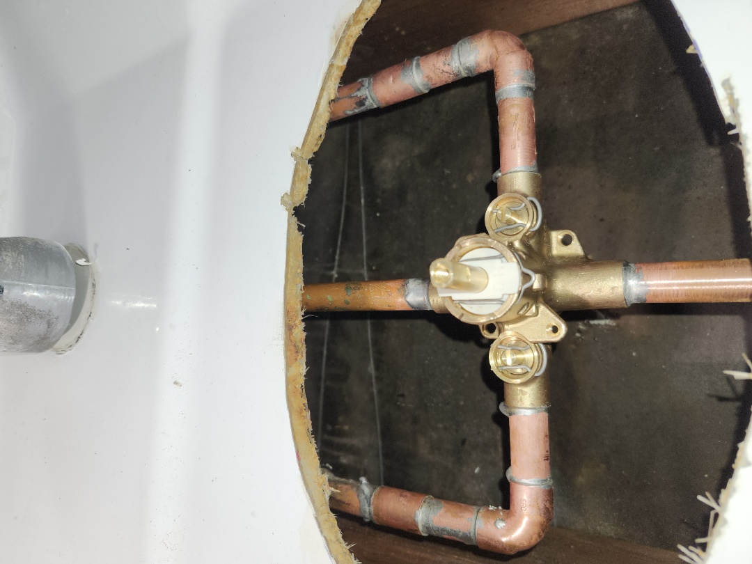 Installed new Sloan shower valve