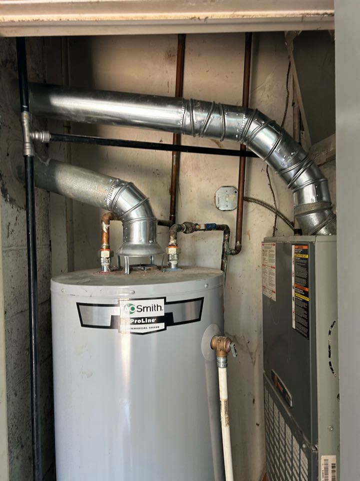Water heater vent correction 