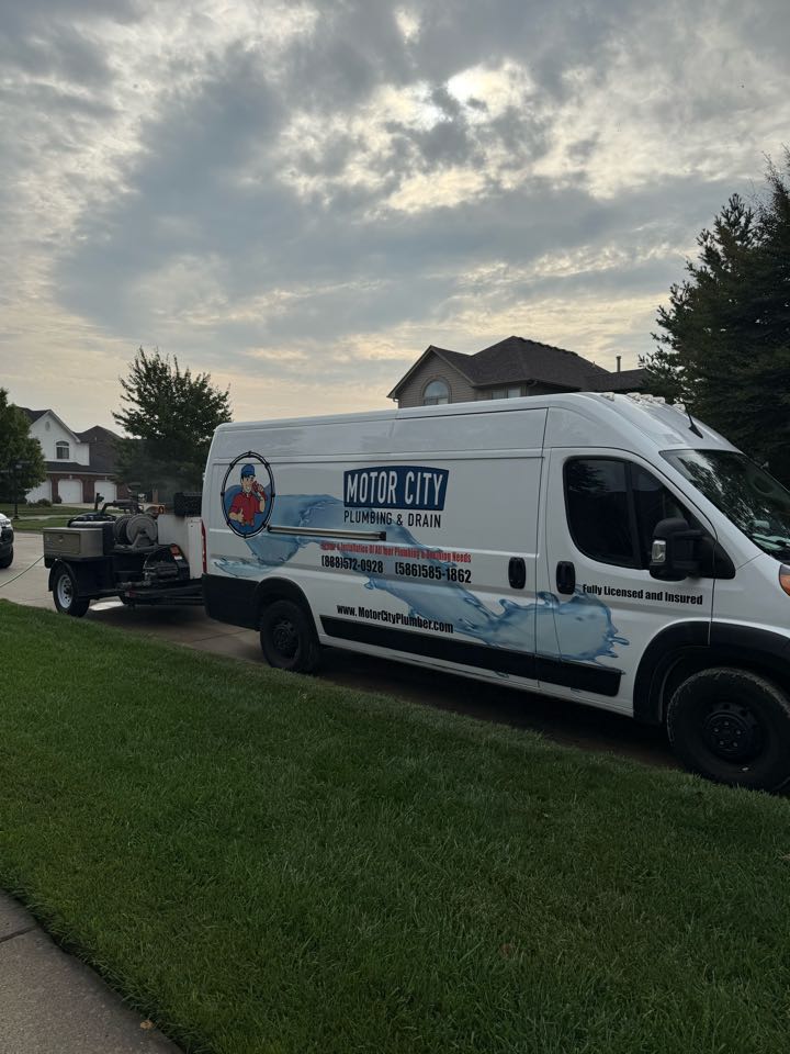 Hydro Jett sump drain line Macomb 