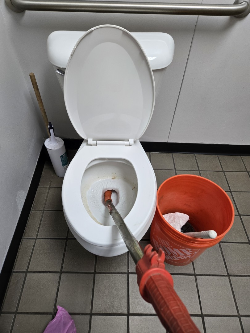 augered toilet in front men's bathroom. Romulus  augered toilet in front men's bathroom. Romulus