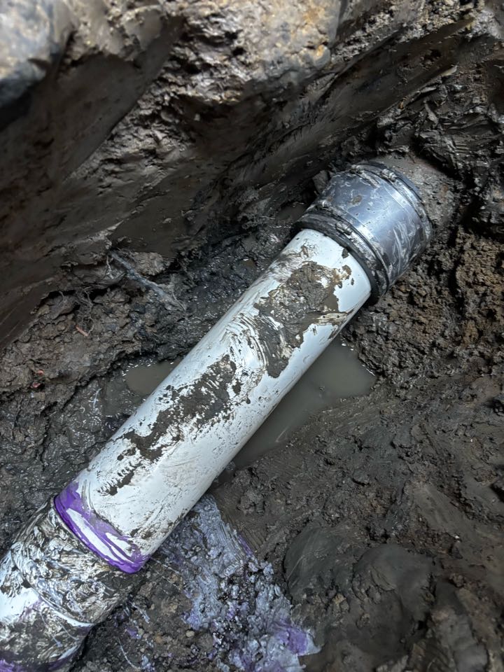 Installed new section of main sewer drain grosse pointe woods