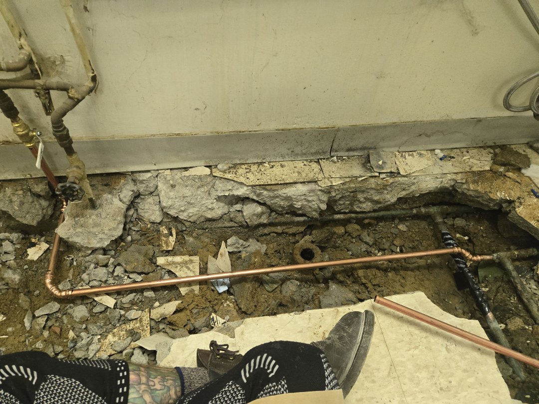 leak underneath floor