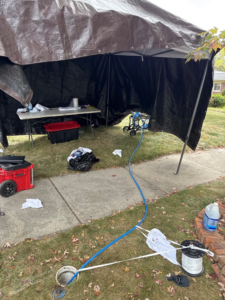 Installed a sewer patch with lightray patching system in Mt Clemens 