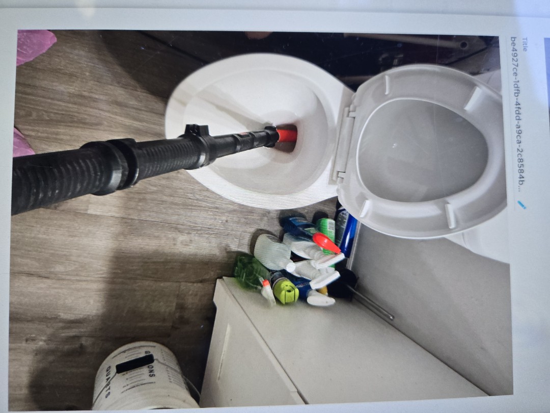 augered toilet in main floor bathroom. Wayne 