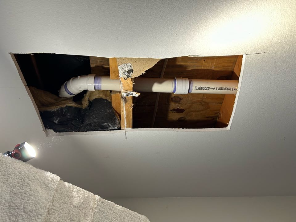 Leak in ceiling