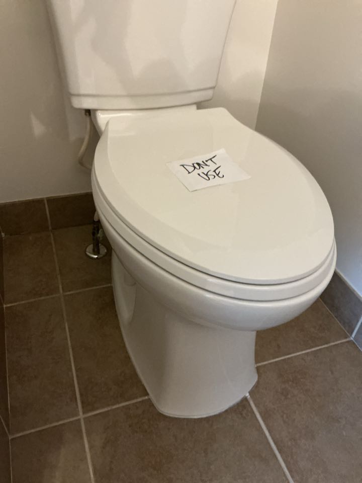 Pulled & reset to clear clogged toilet in Ray Township