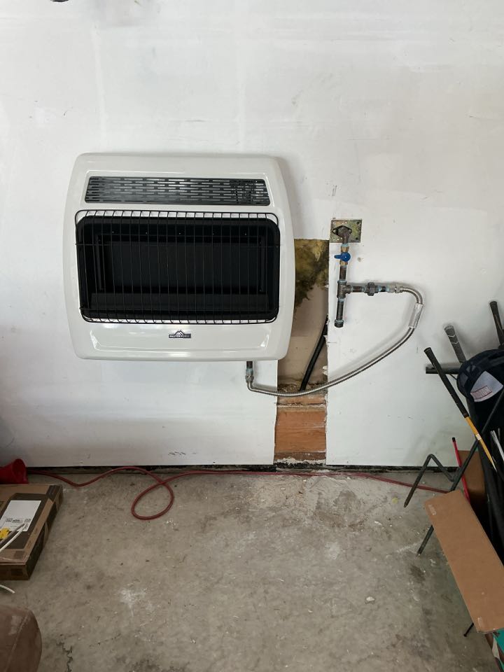 Install new gas line and install heater in Wyandotte mi