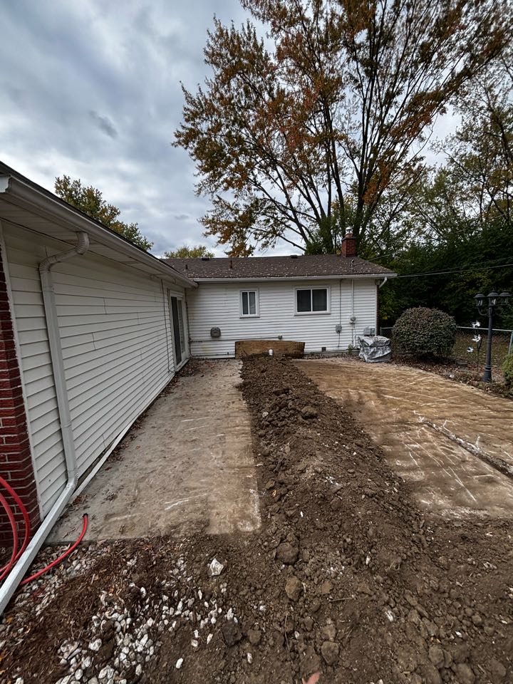 Re leveled dirt after removing sewer southgate 