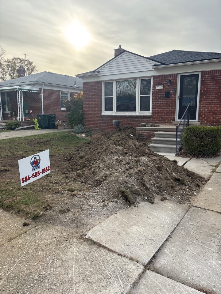 Installed new section of main sewer drain st Clair shores