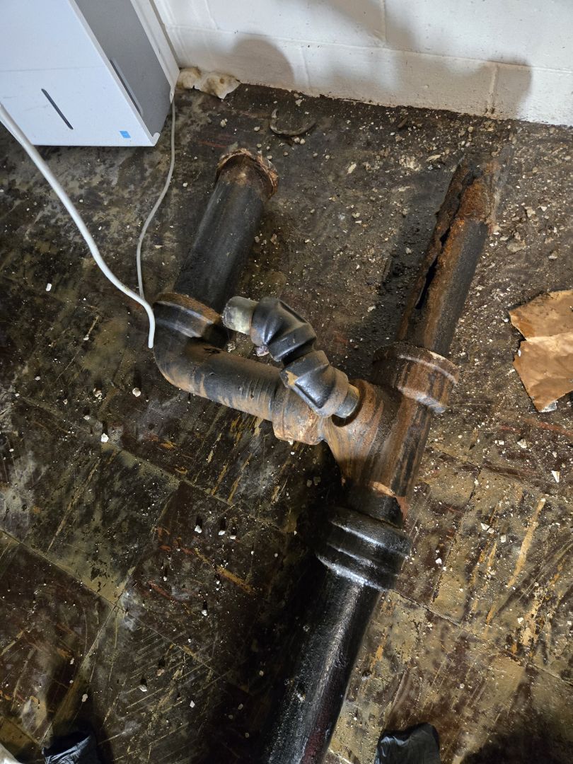 replacement of rotton pipe