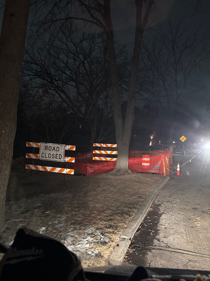 Installed new 6” pvc from front yard to road in Grosse pointe farms 