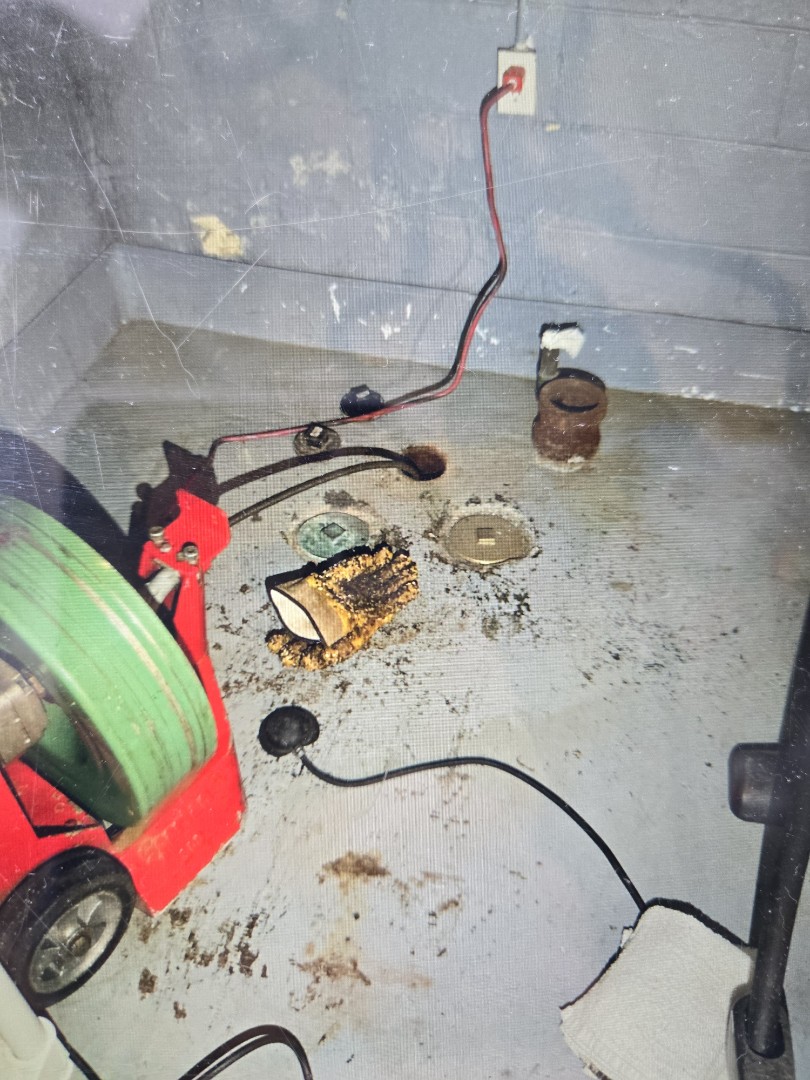 cabled through the main line at basement cleanout. eastpointe 