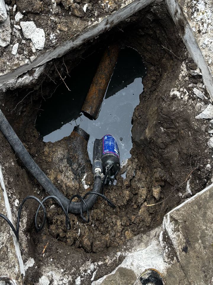 Removed section of main sewer drain Southfield 