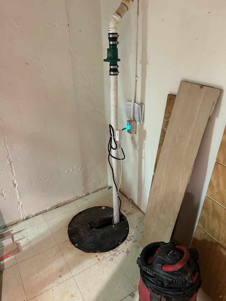 Sump pump install