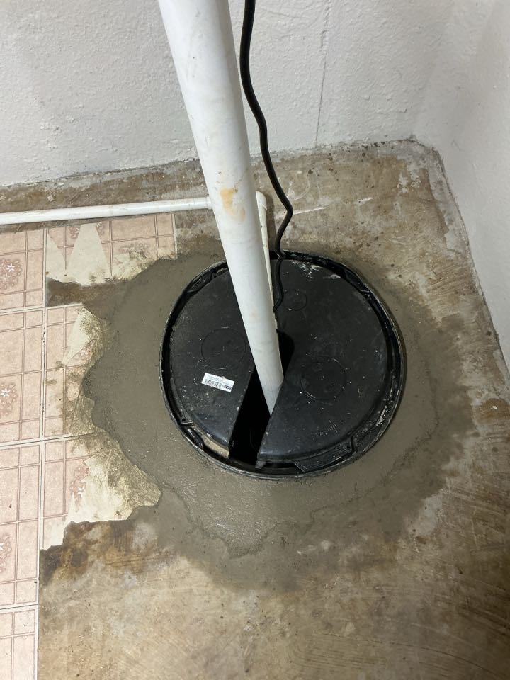 Installed new sump pit in Fraser