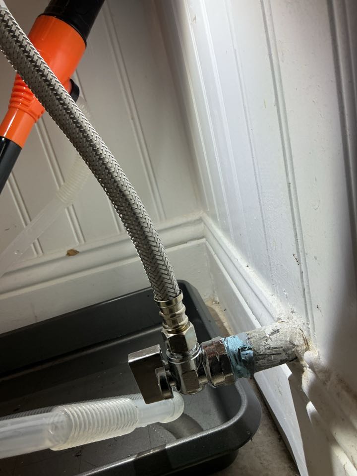 Replaced emergency shut off angle valve on water line for toilet in West Bloomfield