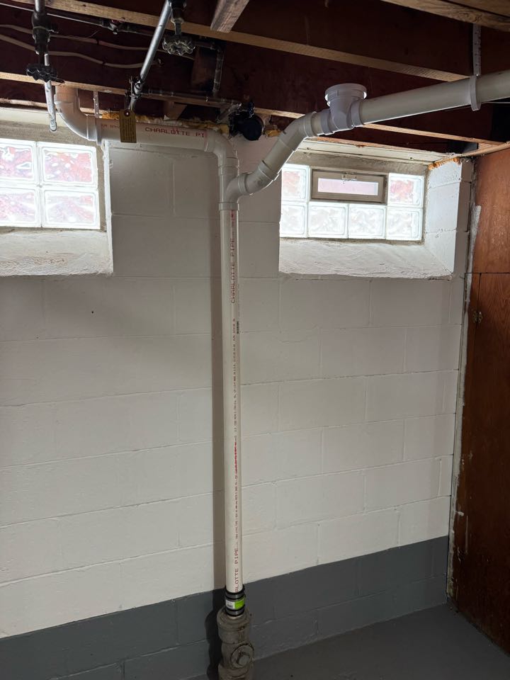 Installed new kitchen stack drain line in Dearborn 