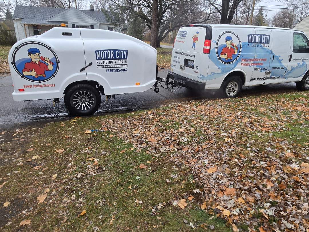 scheduled a hydrojet to clear the roots in the outside sewer line. Roseville 