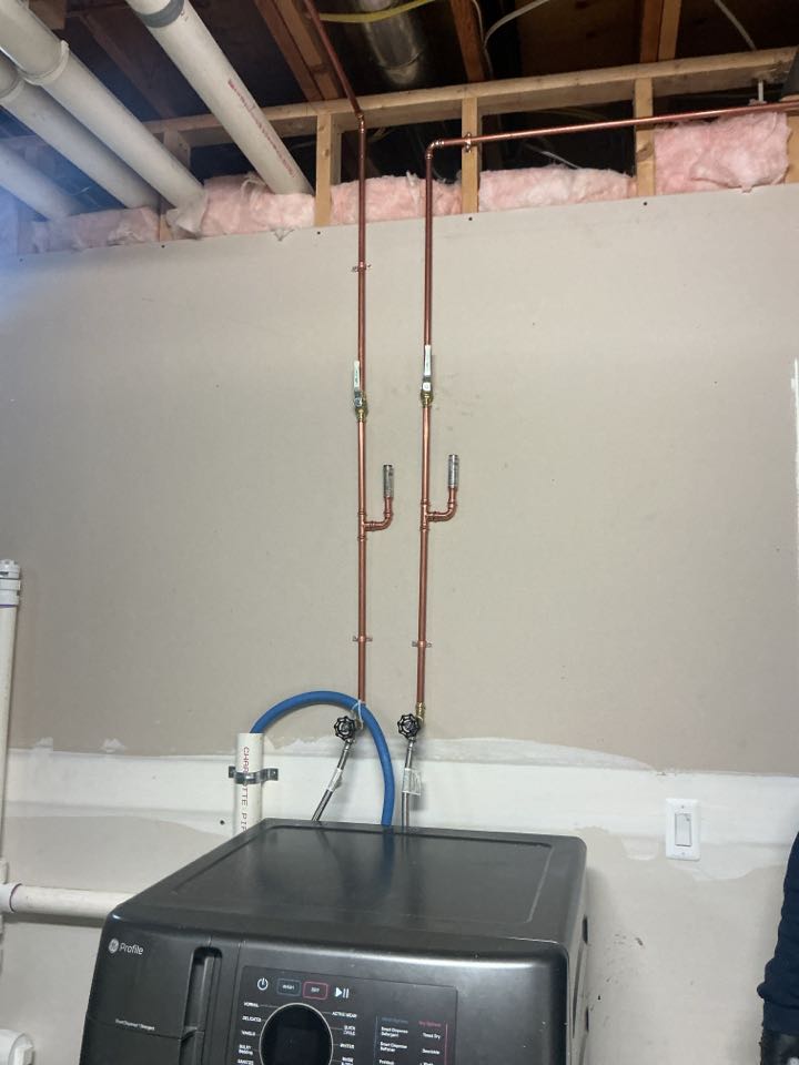 Installed drain and water lines for washing machine in Lake Orion