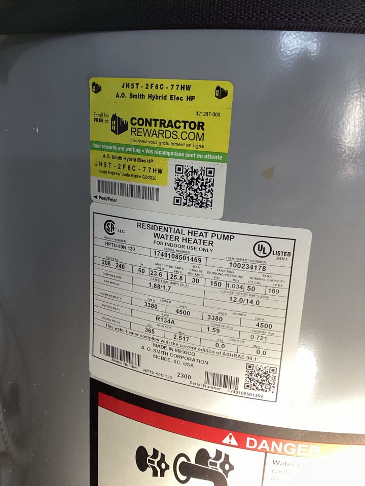 Install electro 50 gallon water heater in inch and a quarter PRV in Glendora California for a single-family 2 1/2 bathroom house