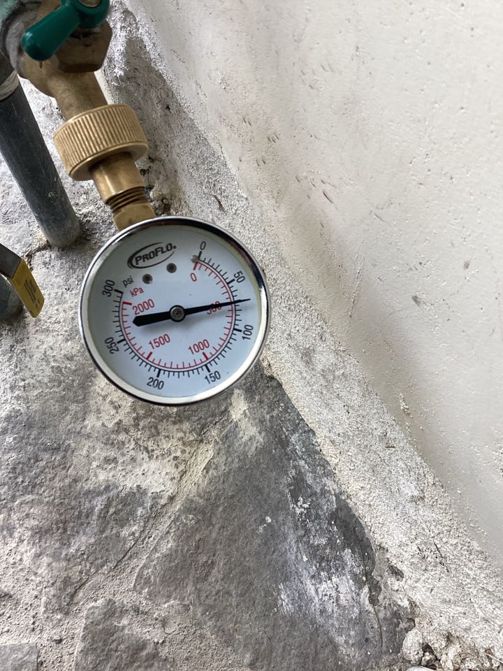 Water heater installed on the side of the house in Duarte, California for a single-family one bathroom house