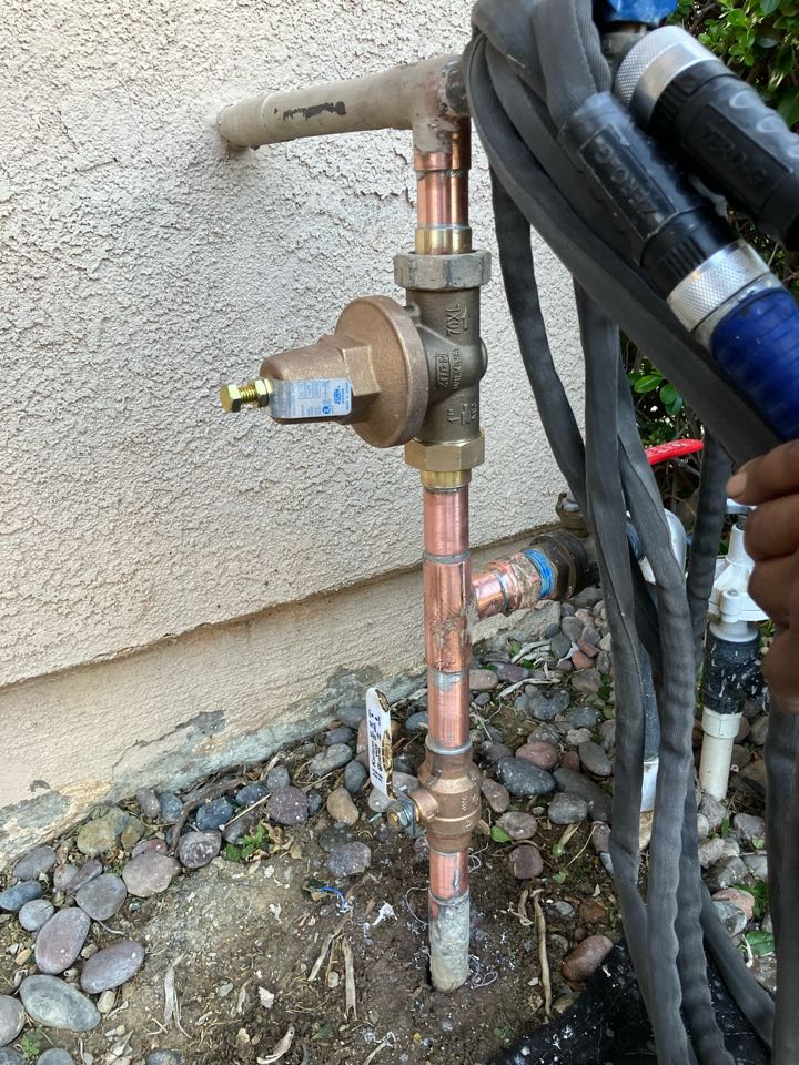 Install new 50 gallon water heater with new pressure regulator and expansion tank . Whole house plumbing inspection