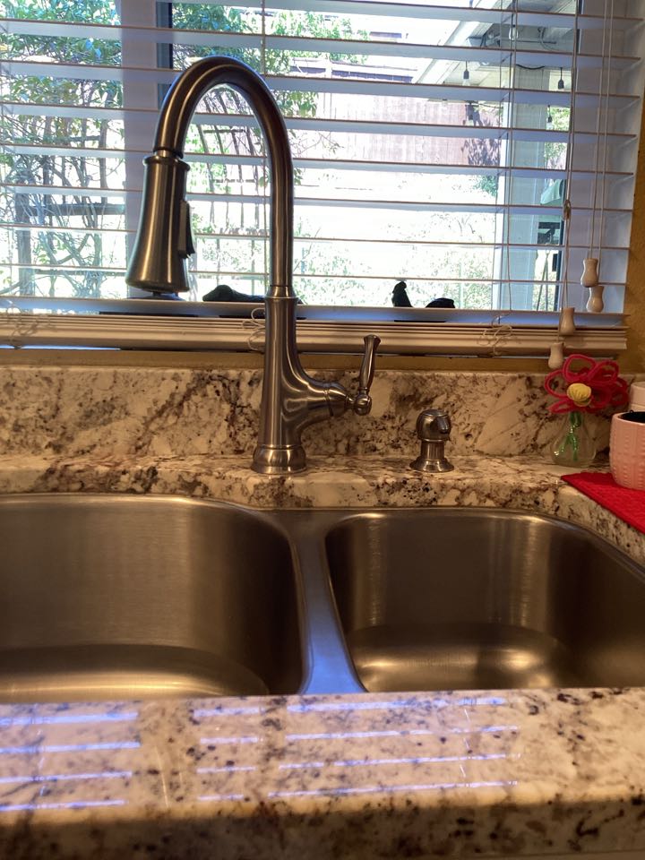 Kitchen faucet install in Lake Forest, California for a single-family three bathroom house