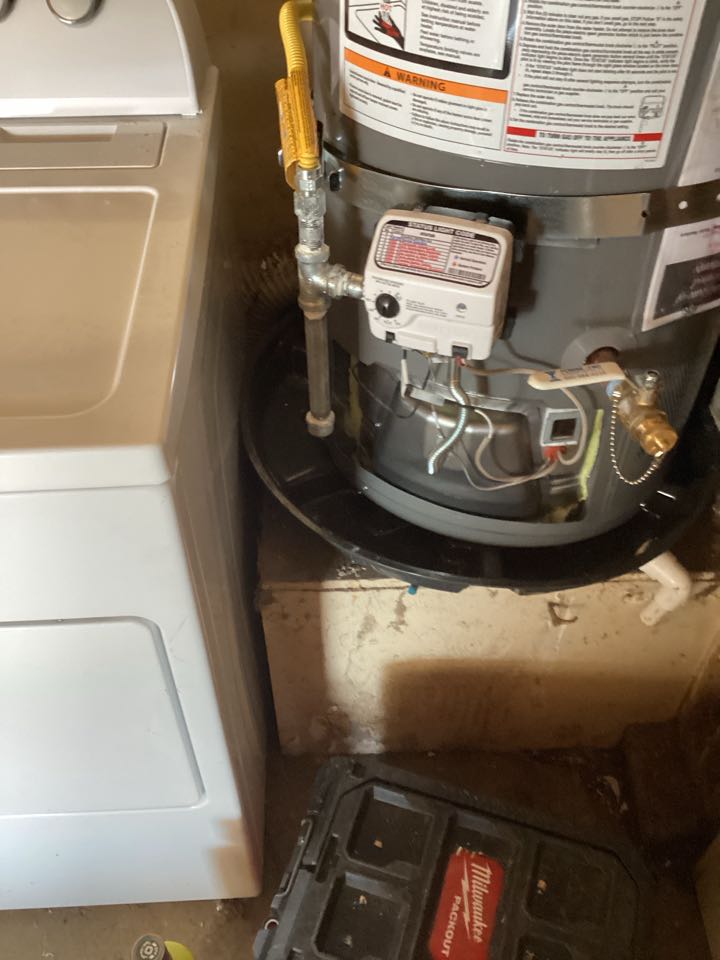 Water heater install in garage area in La Verne, California for a single-family two bathroom house
