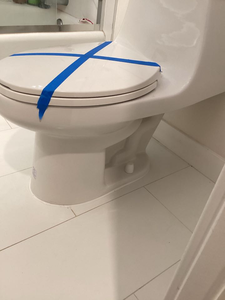 Removing reset toilet in upstairs, hallway, bathroom in Harbor city or single-family three bathroom house