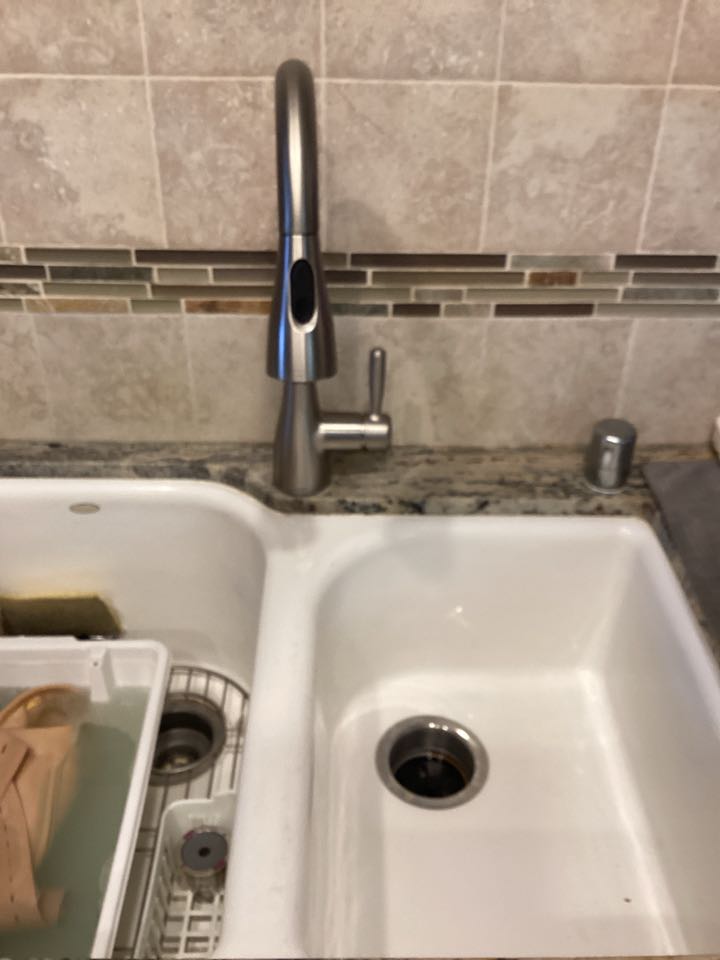 Installed kitchen faucet in Tustin California for a single family 2 bathroom 