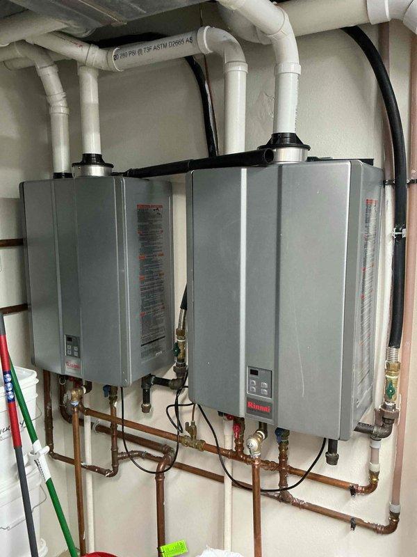 Performed annual maintenance on 6-year-old furnace system. Conducted thorough inspection of the heating equipment and associated tankless water heaters. Replaced air filter as part of preventative maintenance service.